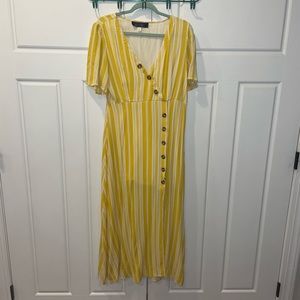 Yellow striped dress